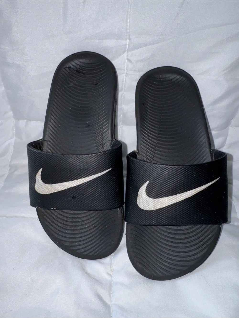 Nike Black White Boys' Slide Sandals